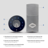 Cerradura Electrónica tipo cerrojo Excel 323 módulo exterior y módulo interior.