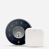 Cerradura Digital Excel EXC-324 con WiFi, Bluetooth, Clave Numérica y Llave Mecánica + Gateway WiFi 324. Vista frontal.