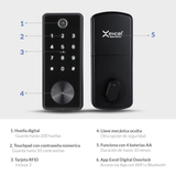 Cerradura Inteligente tipo cerrojo Excel 325 módulo exterior y módulo interior.