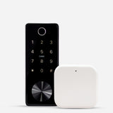 Cerradura Digital EXC-325 tipo cerrojo con WiFi, Bluetooth, Huella Digital, Contraseña Numérica, Tarjeta RFID y Llave Mecánica + Gateway 325. Módulo externo