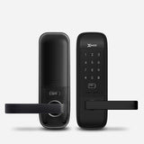 Cerradura Digital EXC-L510 con Contraseña Numérica y Tarjeta RFID. Módulo interior con manija, vista frontal.