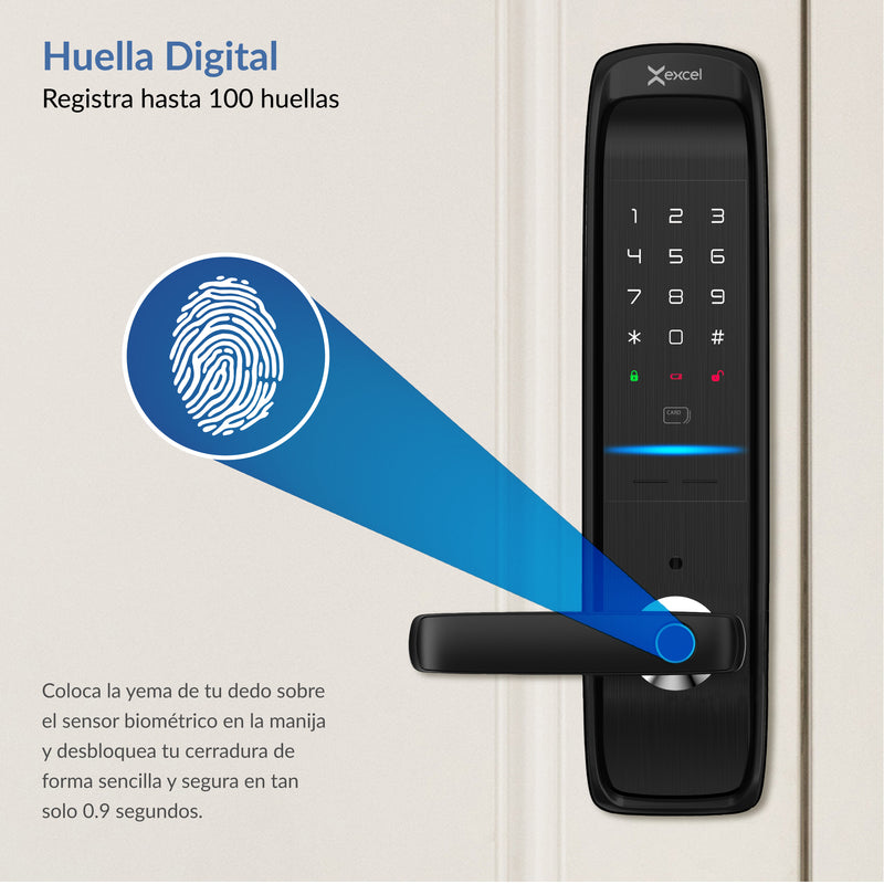 SMART LIFE Cerradura Wifi Inteligente E202 Con Lector De Huella Digital
